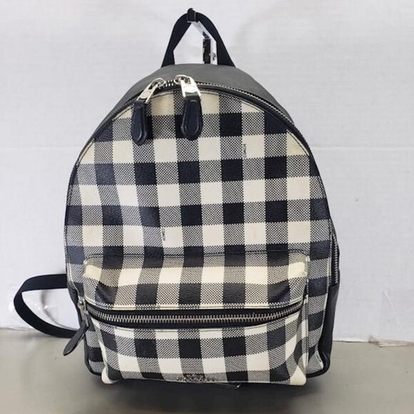 Coach | Bags | Coach Medium Charlie Backpack With Gingham  display picture 1